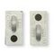 Boîte de 100 embases adhésives aluminium gris 13x25, pour collier 4,6 
